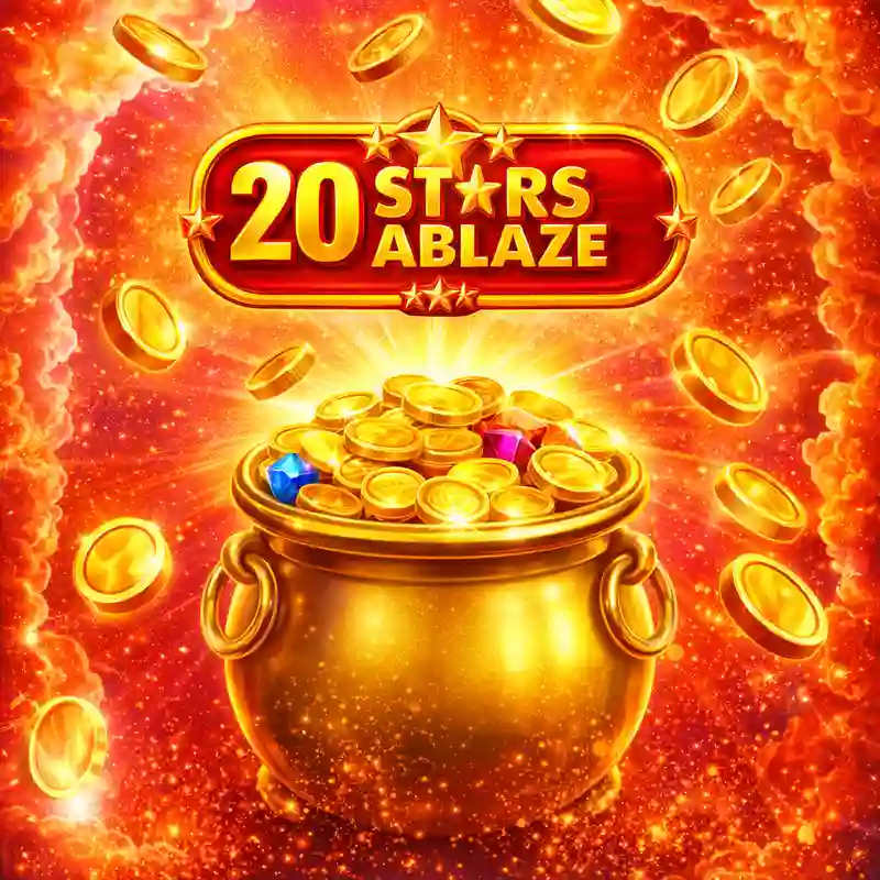 20 Stars Ablaze slot game banner